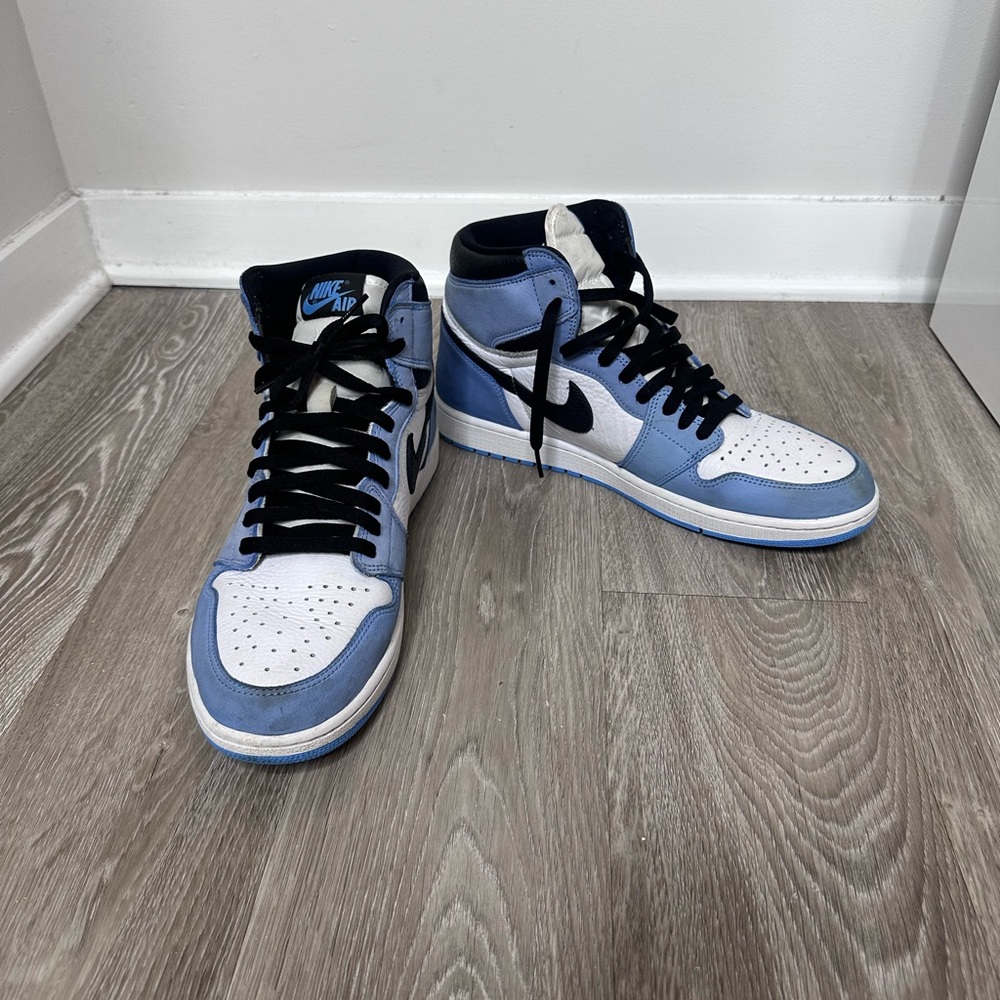 Jordan High Top Sneakers - Light Blue and White